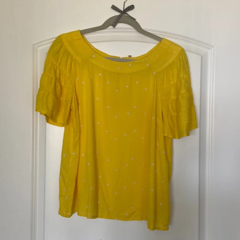 Anthro Maeve top, sz 6, yellow, NWT, viscose - Picture 2 of 10